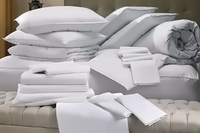 Linen: bed sheets, pillows and towels