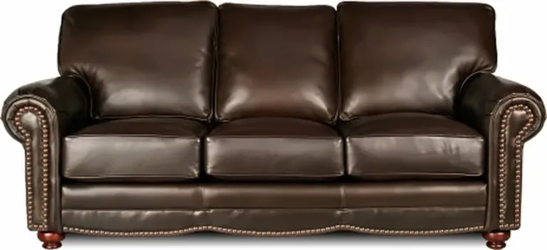 Three-seater leather office sofa