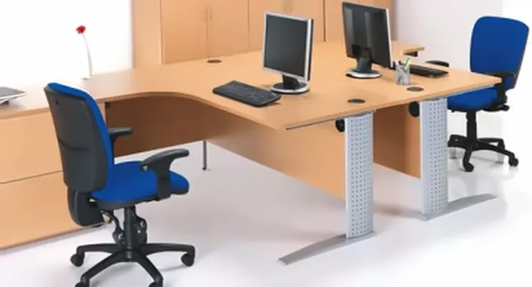 Ergonomic office workstation with task chairs